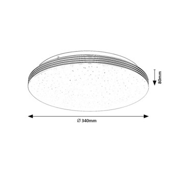 Plafoniera baie LED Toma auriu Rabalux 75057, 18W