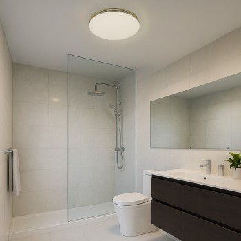 Plafoniera baie LED Toma auriu Rabalux 75057, 18W