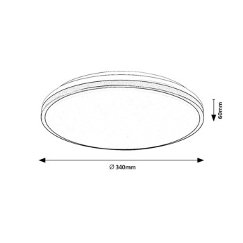 Plafoniera baie LED Slava auriu Rabalux 75058, 18W