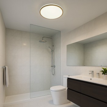 Plafoniera baie LED Slava auriu Rabalux 75058, 18W