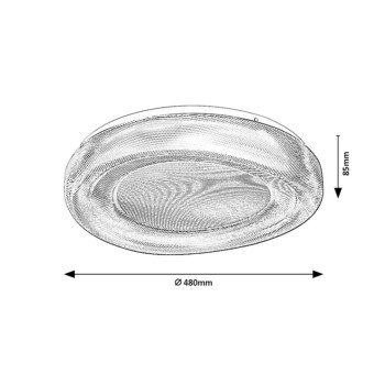 Plafoniera baie LED Dolcino alb Rabalux 75060, 36W