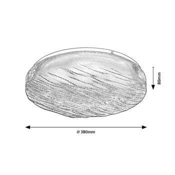 Plafoniera baie LED Luvia alb Rabalux 75061, 24W