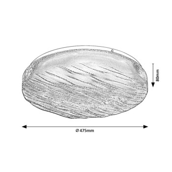 Plafoniera baie LED Luvia alb Rabalux 75062, 36W