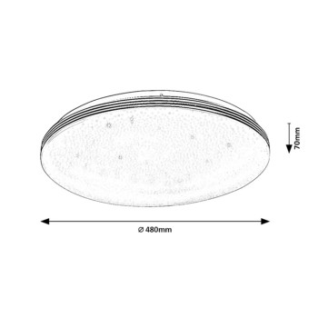 Plafoniera baie LED Toma crom Rabalux 75063, 40W
