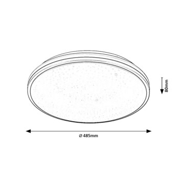 Plafoniera baie LED Slava negru Rabalux 75064, 40W