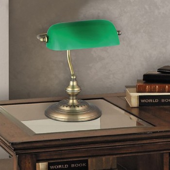 Lampa de birou Bank 4038 Rabalux, E27 60W, bronz-verde - 1