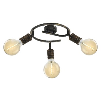 Plafoniera Fidel auriu antic Rabalux 3216, 3xE27