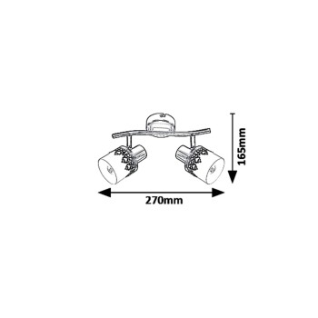 Plafoniera Lacey negru Rabalux 5342, 2xE14