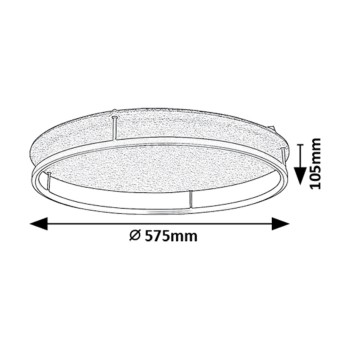 Plafoniera LED Farenzo negru Rabalux 71033, 40W
