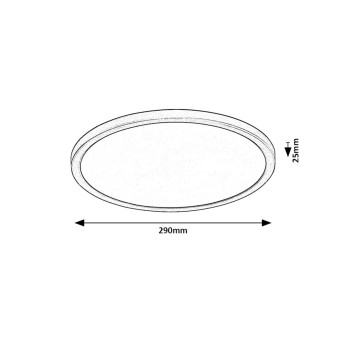 Plafoniera LED Gonzalo negru Rabalux 71096, 24W