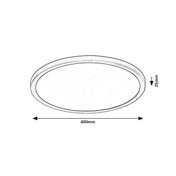 Plafoniera LED Gonzalo negru Rabalux 71097, 36W
