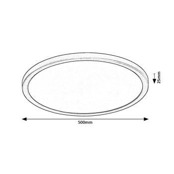 Plafoniera LED Gonzalo negru Rabalux 71098, 36W