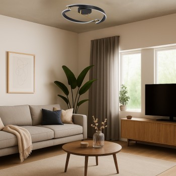 Plafoniera LED Adalind negru/ auriu Rabalux 71149, 40W
