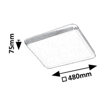 Plafoniera LED Druzor maro Rabalux 71166, 40W
