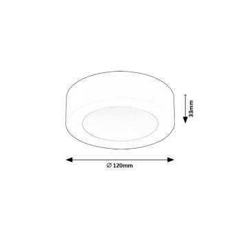 Plafoniera LED Shaun2 negru Rabalux 71210, 7W, 3000K