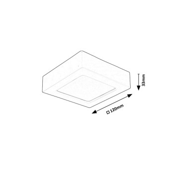 Plafoniera LED Shaun2 negru Rabalux 71213, 7W, 3000K
