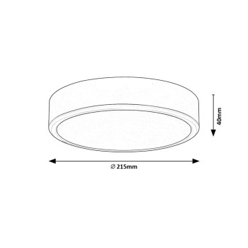 Plafoniera LED Lauri negru Rabalux 71246, 22W