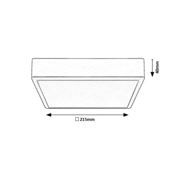 Plafoniera LED Lauri negru Rabalux 71247, 22W