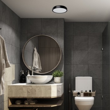 Plafoniera baie LED Samira negru Rabalux 71252, 18W