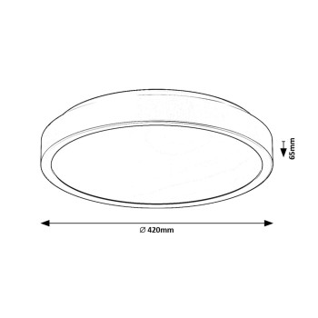 Plafoniera baie LED Samira negru Rabalux 71254, 48W