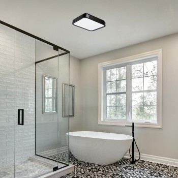 Plafoniera baie LED Samira negru Rabalux 71255, 18W