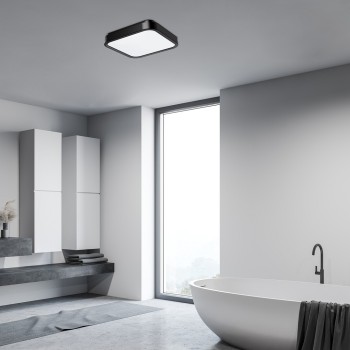 Plafoniera baie LED Samira negru Rabalux 71256, 48W