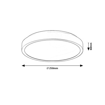 Plafoniera baie LED Samira alb Rabalux 71257, 18W