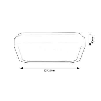 Plafoniera baie LED Samira alb Rabalux 71261, 48W