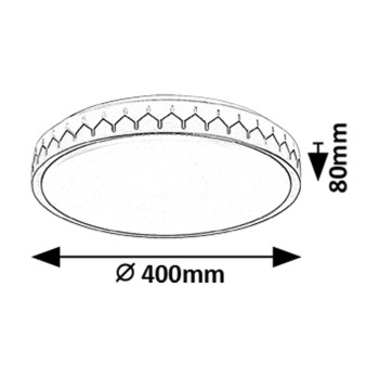 Plafoniera LED Malin negru/ gri Rabalux 71303, 24W