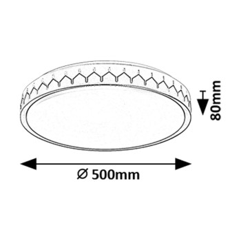 Plafoniera LED Malin negru/ gri Rabalux 71304, 48W