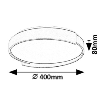 Plafoniera LED Laleh negru Rabalux 71305, 24W
