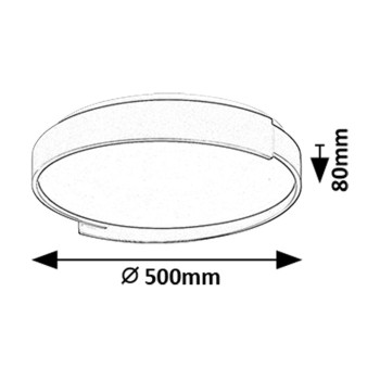 Plafoniera LED Laleh negru Rabalux 71306, 48W