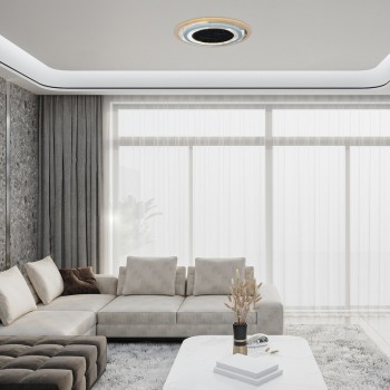 Plafoniera LED Taneli2 negru/ crom Rabalux 71316, 56W