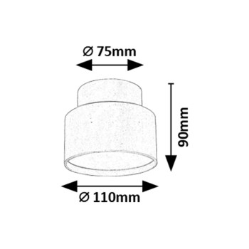 Plafoniera LED Ovidia negru Rabalux 71319, 16W