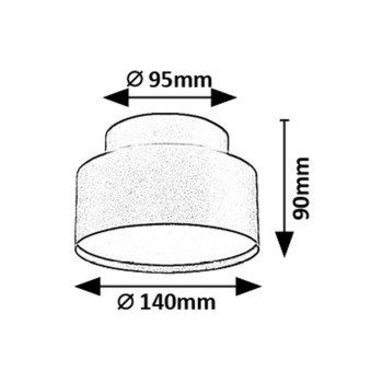 Plafoniera LED Ovidia negru Rabalux 71320, 24W