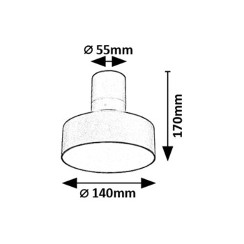 Plafoniera LED Ovidia negru Rabalux 71322, 16W