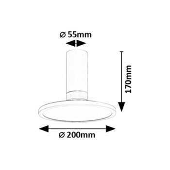 Plafoniera LED Ovidia alb Rabalux 71328, 20W, 3000K