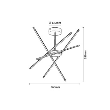 Plafoniera LED Henli2 negru Rabalux 71338, 40W