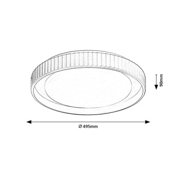 Plafoniera LED Pastello gri-bej Rabalux 71345, 48W