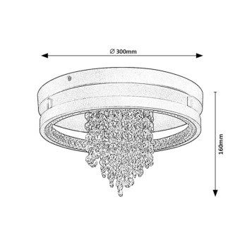 Plafoniera LED Maribell negru Rabalux 71352, 20W
