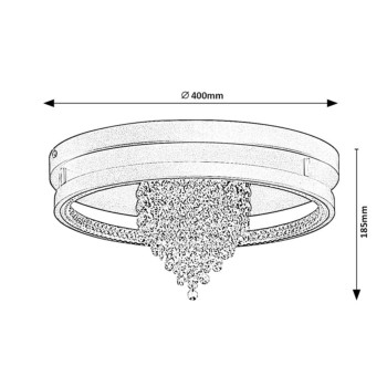Plafoniera LED Maribell negru Rabalux 71353, 30W