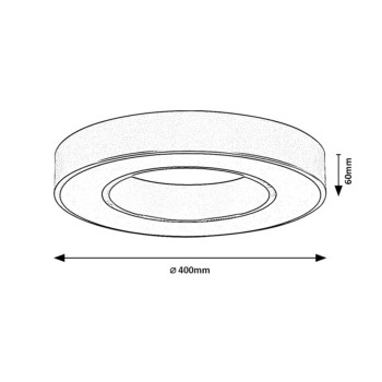 Plafoniera LED Cirano negru Rabalux 71360, 24W