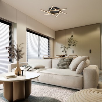 Plafoniera LED Severine negru/ auriu Rabalux 71365, 40W