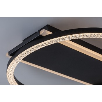 Plafoniera LED Kerstin negru Rabalux 71369, 24W