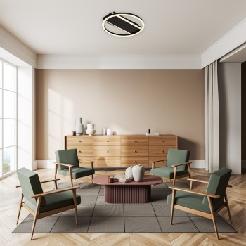 Plafoniera LED Kerstin negru Rabalux 71369, 24W