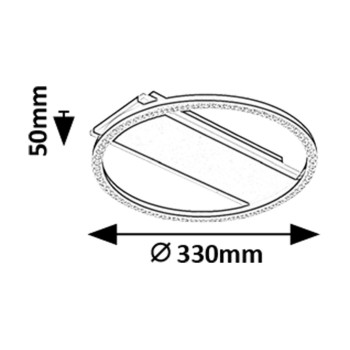 Plafoniera LED Kerstin negru Rabalux 71369, 24W