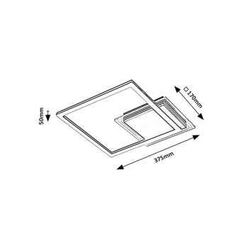 Plafoniera LED Ottavia negru Rabalux 71370, 24W