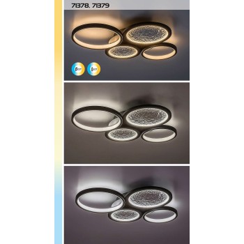 Plafoniera LED Aranis negru Rabalux 71379, 40W