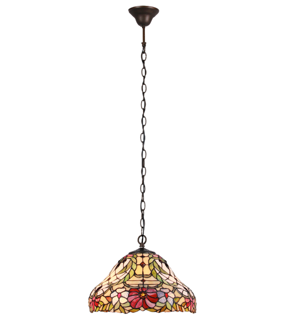 Pendul MIRELLA - 8086 Rabalux, E27, 2x60W, bronz, sticla tiffany