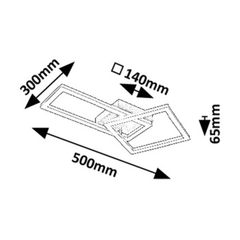 Plafoniera LED Ellinor crom Rabalux 71381, 24W